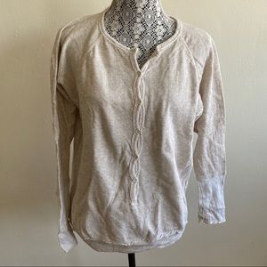 Aritzia Wilfred Cream Button Up Sweater
